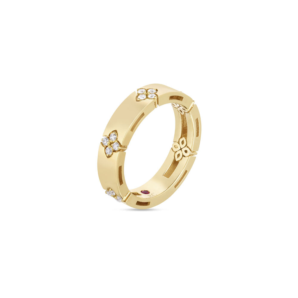 Yellow gold ring with diamond ''Love in Verona ring''