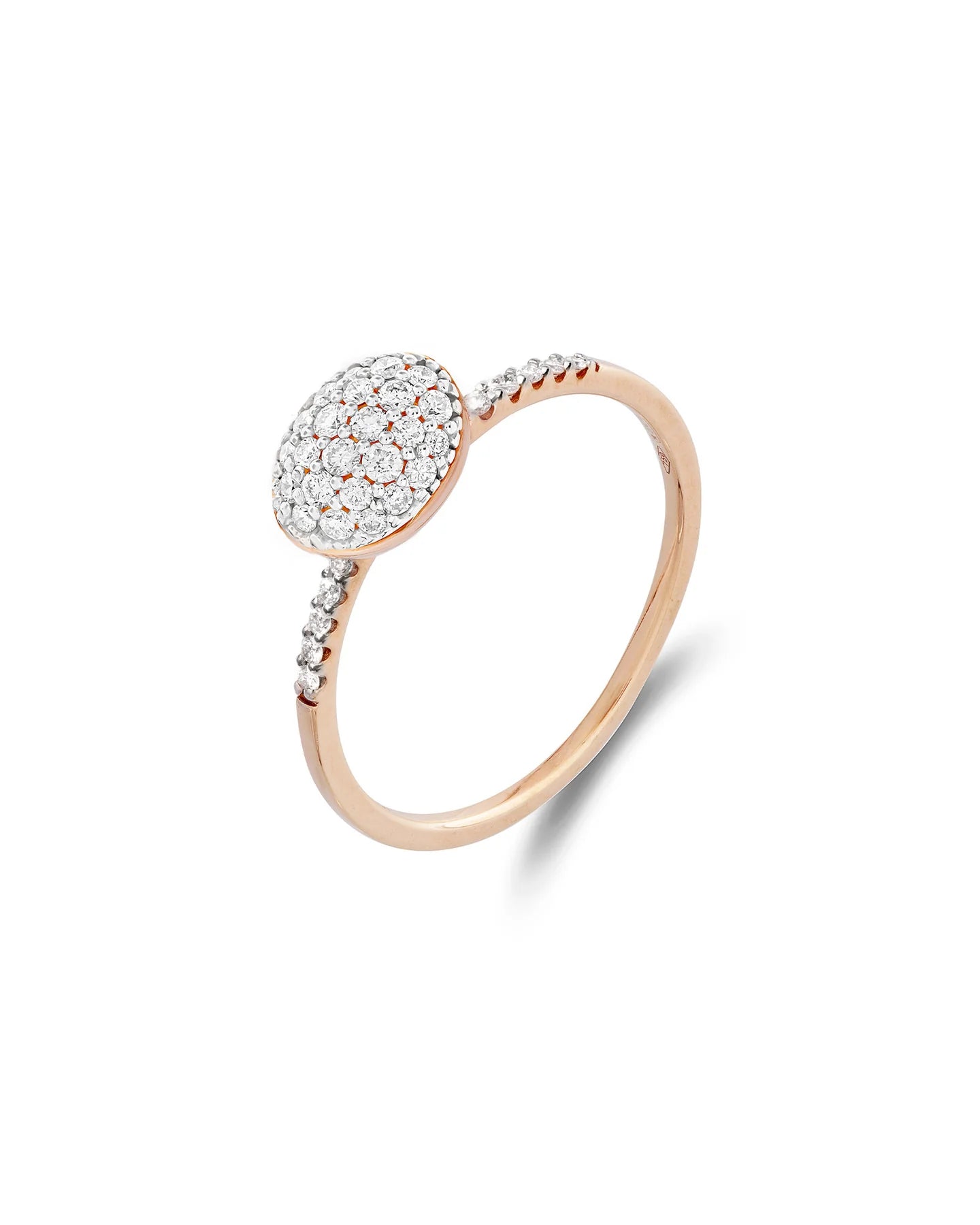 Rose gold ring with diamond ''Dancing Élite, Small''