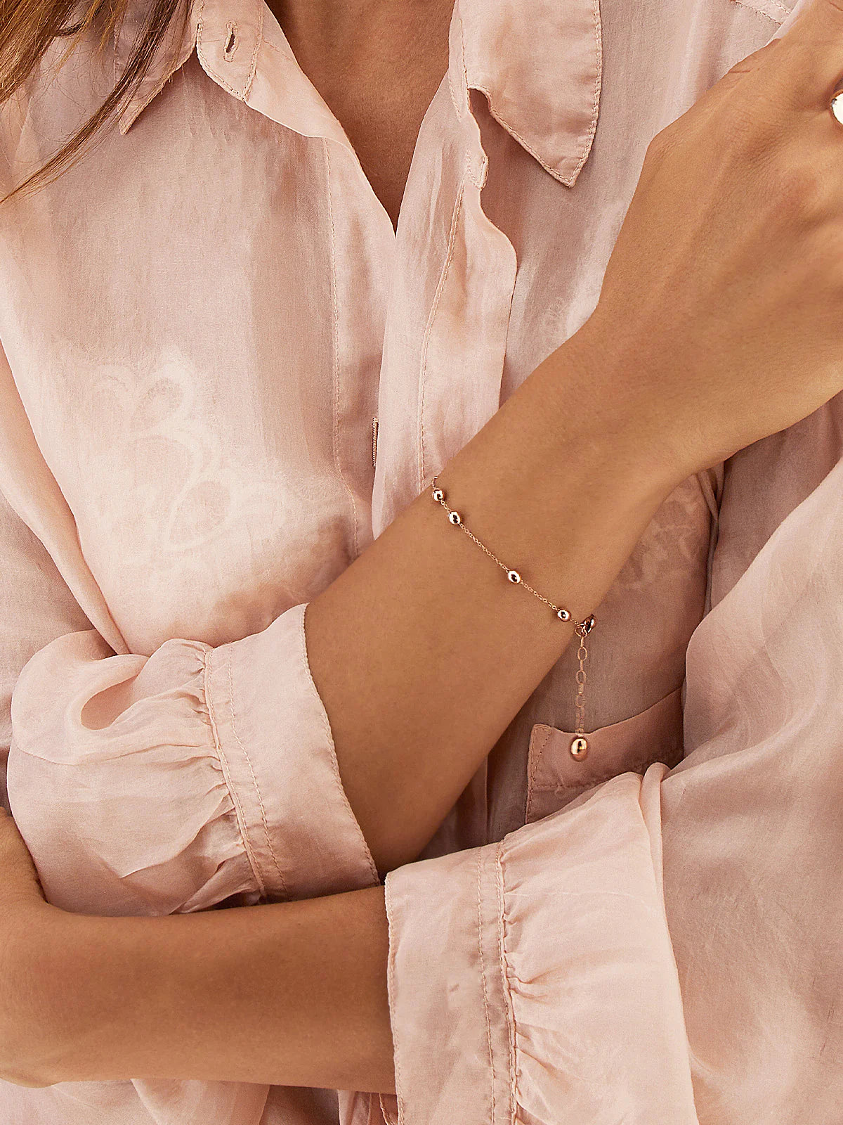 Rose gold bracelet ''Soffio''