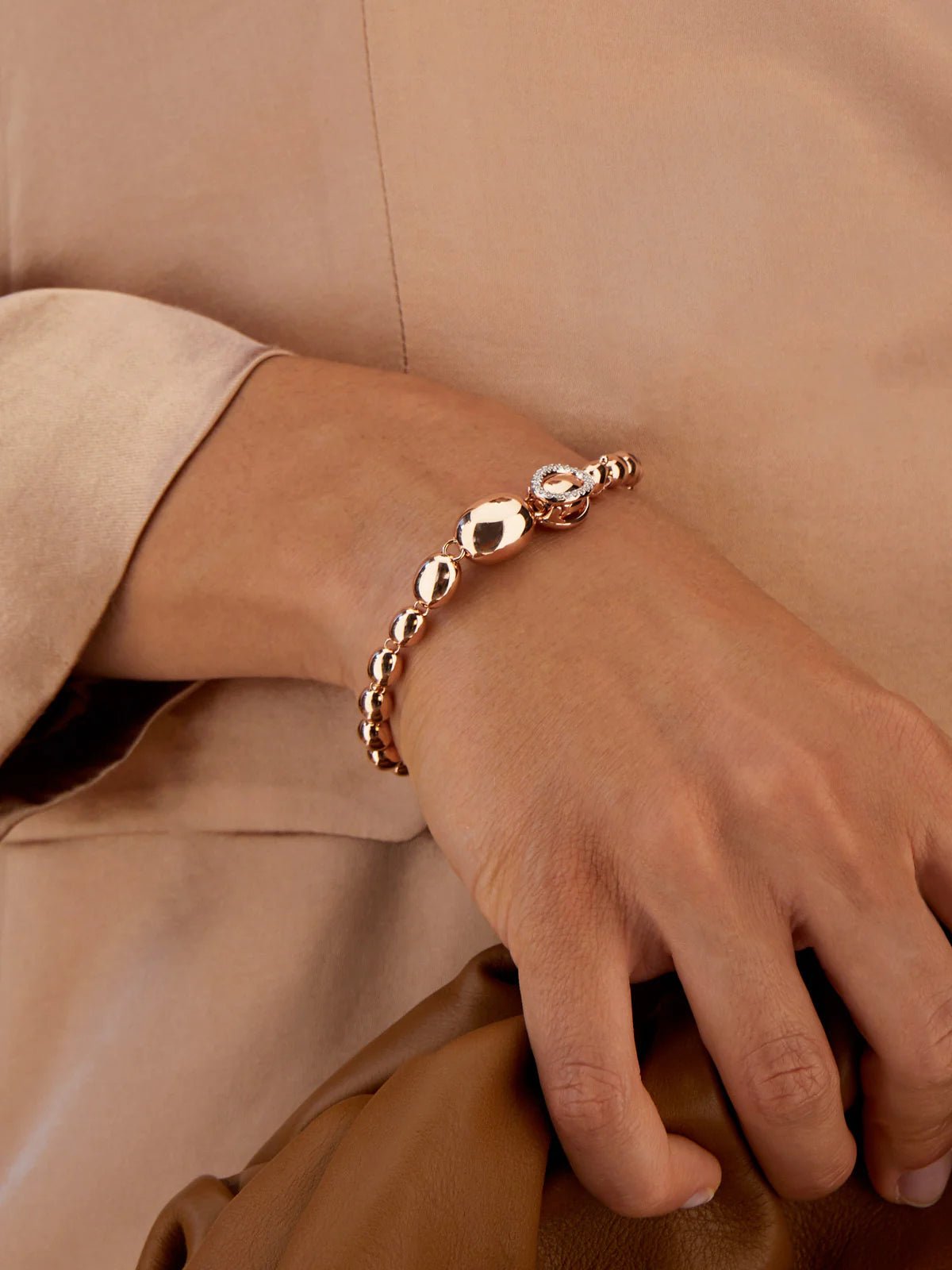Rose gold bracelet with diamond ''Ivy''
