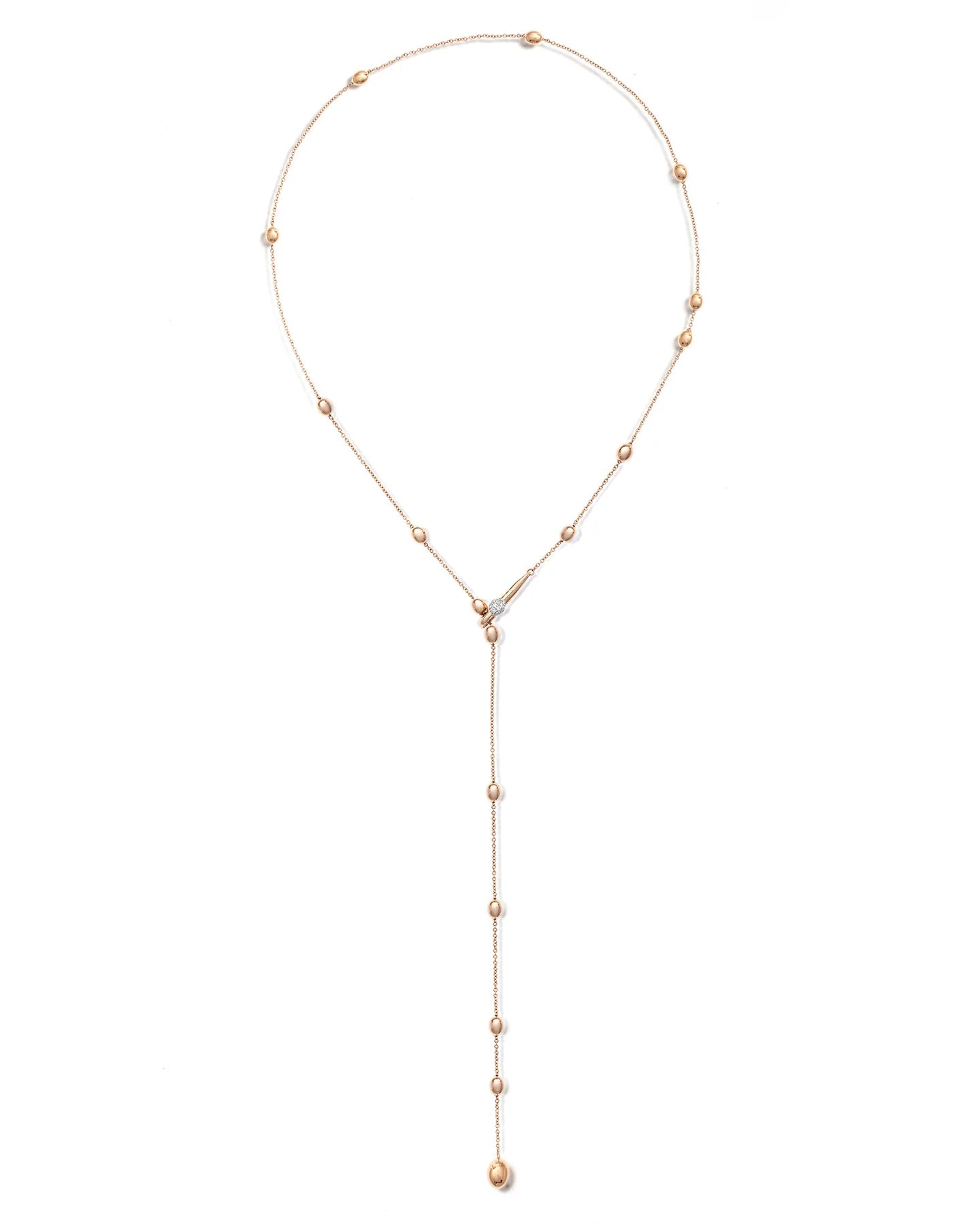 Rose gold necklace with diamond ''Soffio'' 