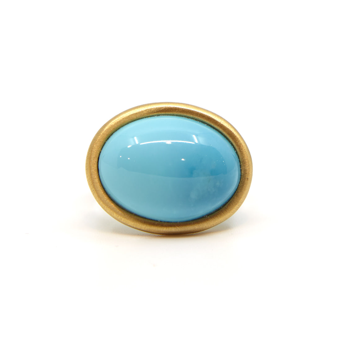 Yellow gold ring with turquoise