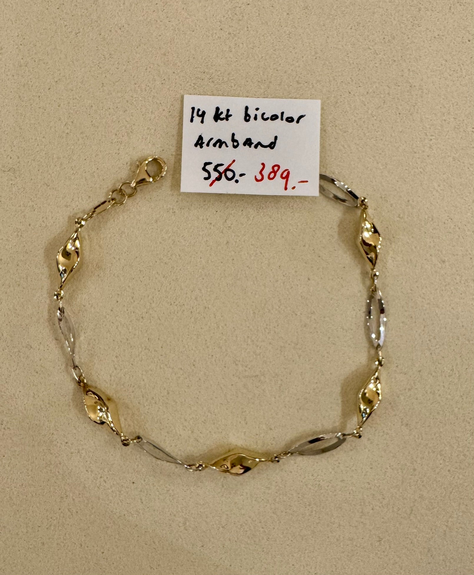 14KT BICOLOUR GOUDEN ARMBAND