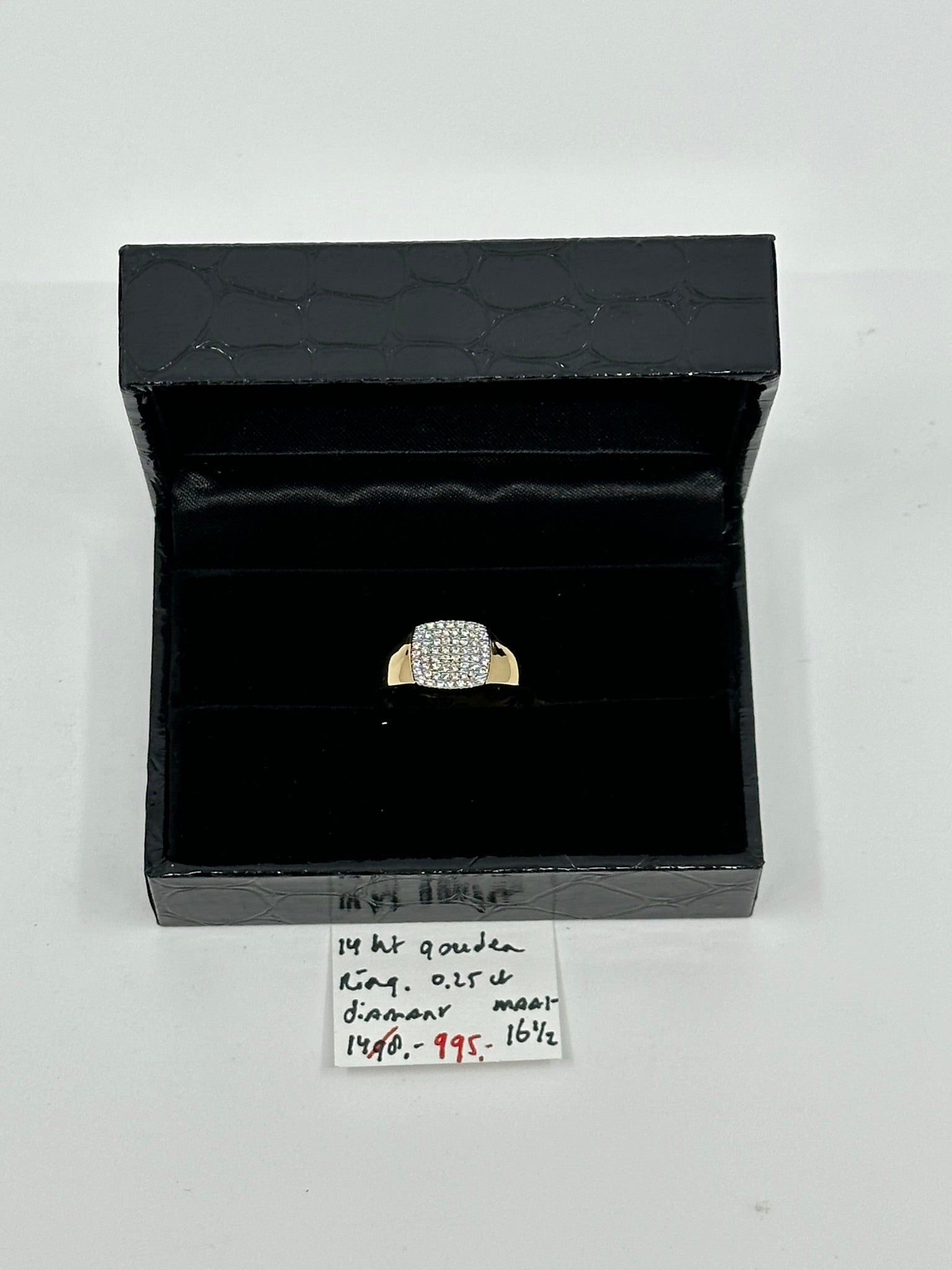 14 KARAAT GOUDEN RING MET 0.25CT DIAMANT