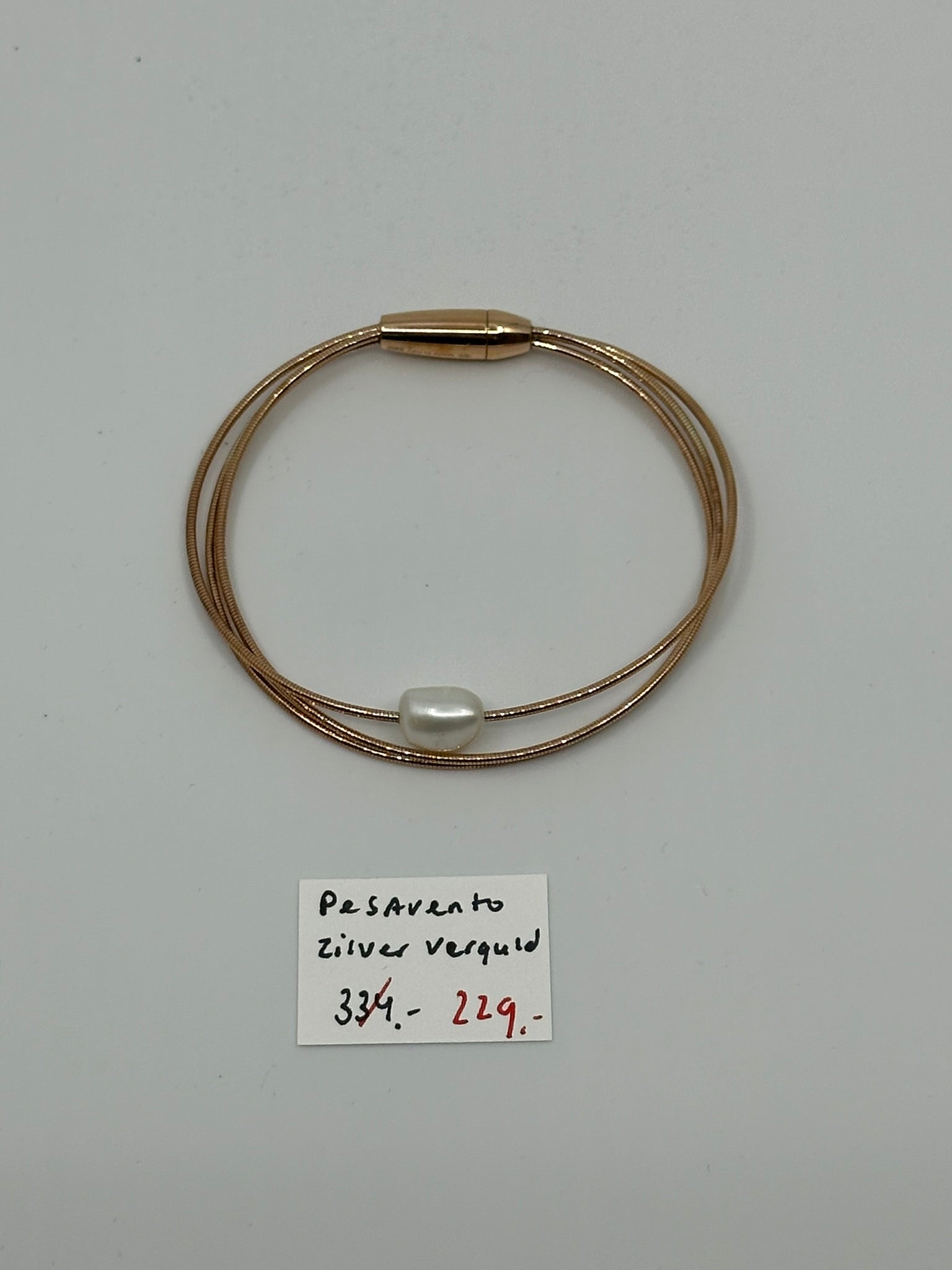 ZILVER VERGULDE ARMBAND PESAVENTO MET PAREL