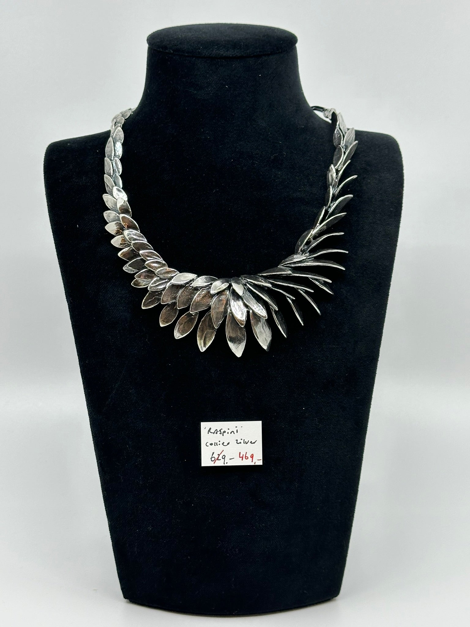 ZILVEREN COLLIER RASPINI 'FEATHERS'