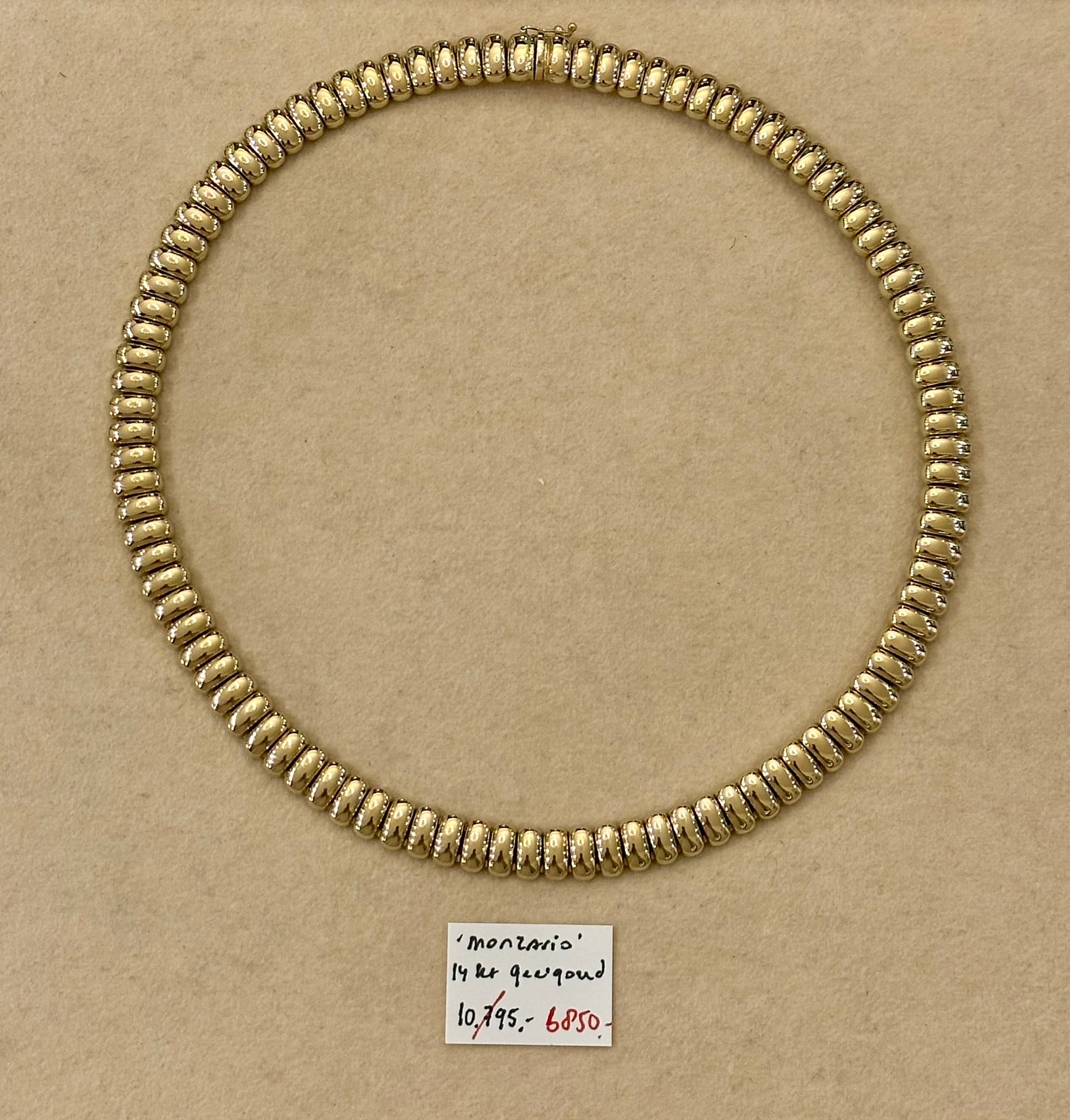 14KT GEELGOUDEN COLLIER 'MONZARIO'