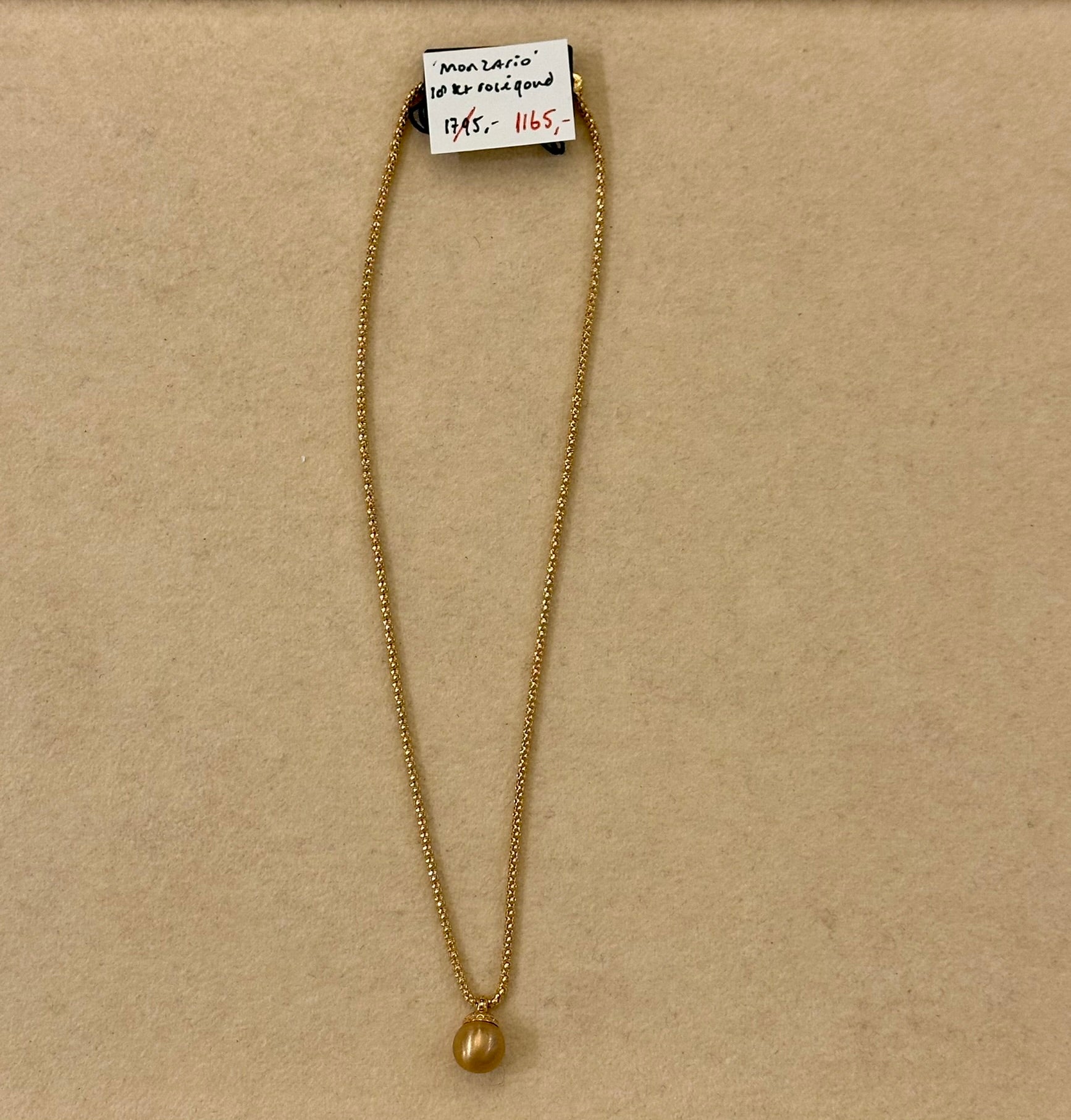 18KT ROSÉGOUDEN COLLIER 'MONZARIO'