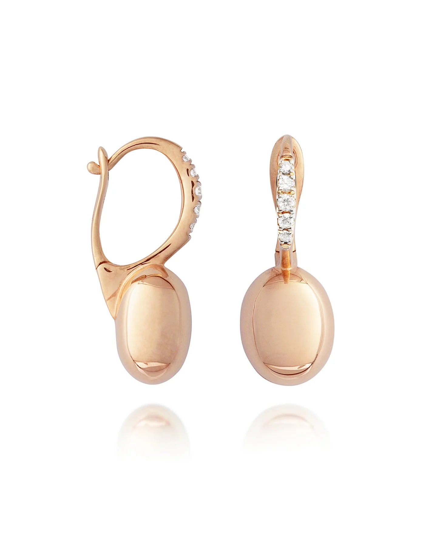 Roségold-Ohrringe mit Diamant „Ciliegine, Small“