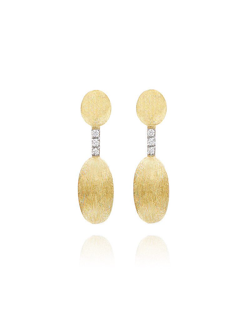 Yellow gold ear jewelry with diamond ''Dancing Élite''