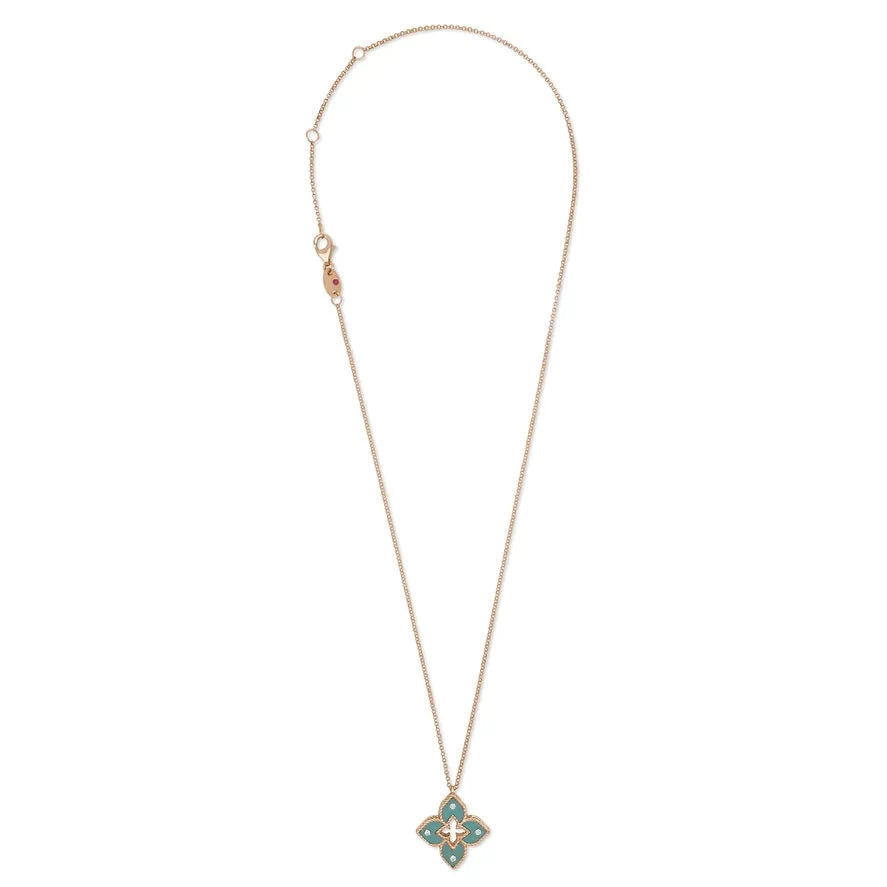 ROSÉGOUDEN COLLIER MET DIAMANT EN TITAMIUM ''VENETIAN PRINCESS''