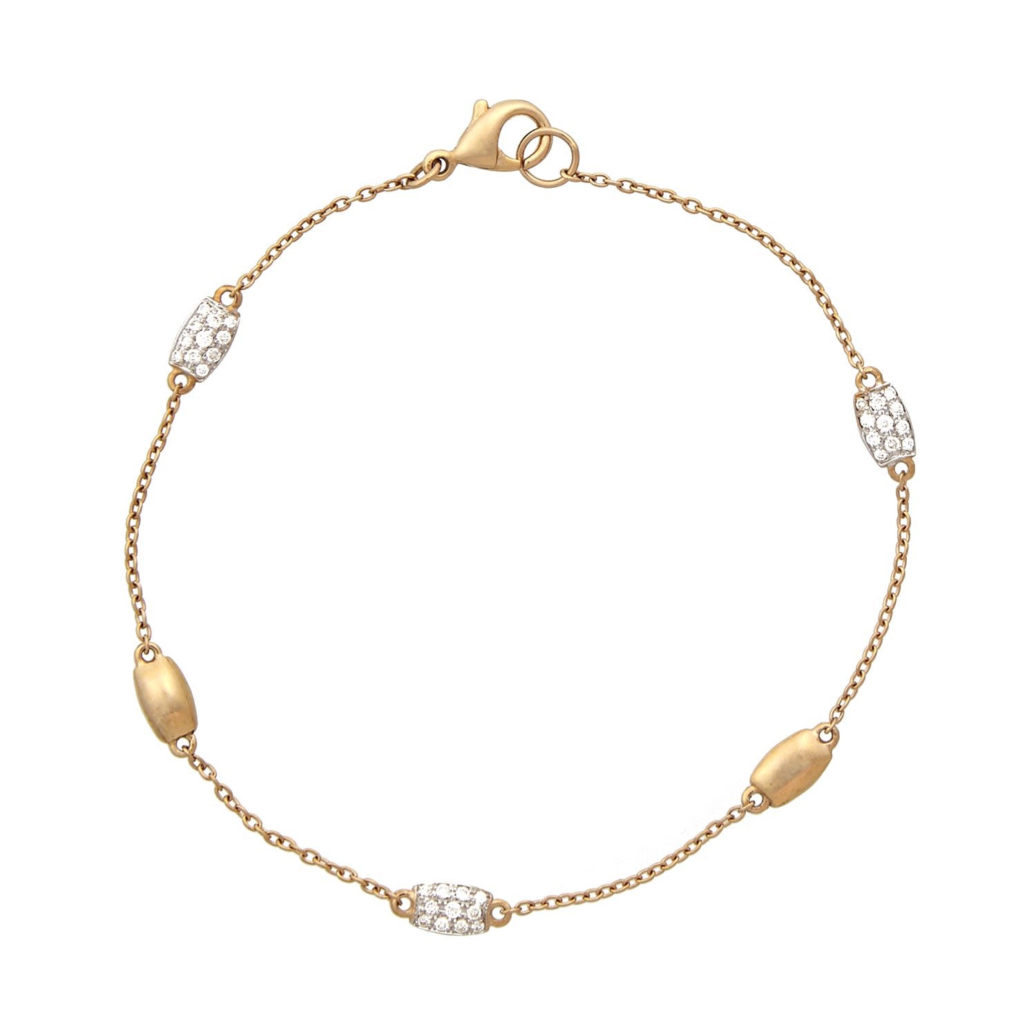 Rose gold bracelet with diamond