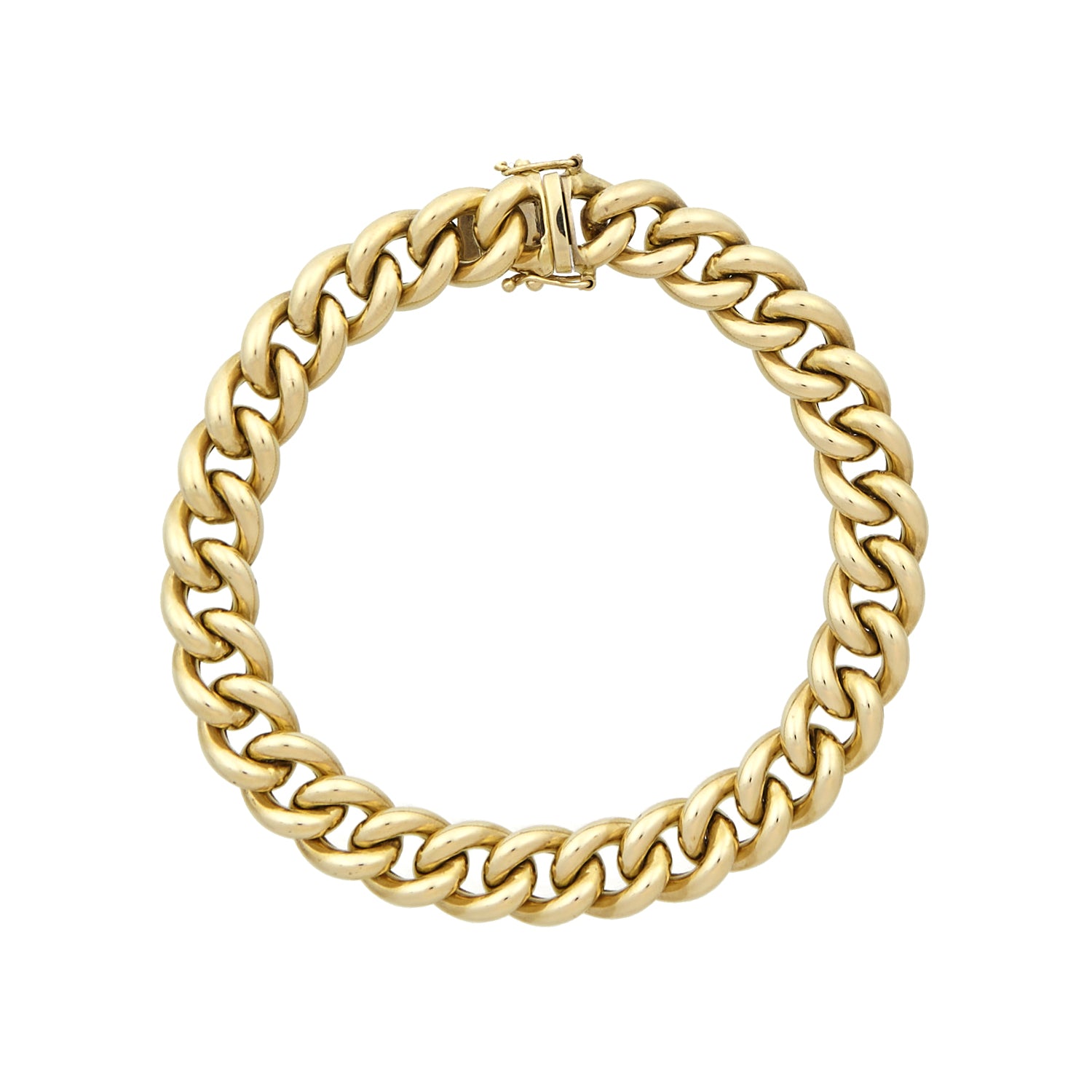 Yellow gold gourmet bracelet