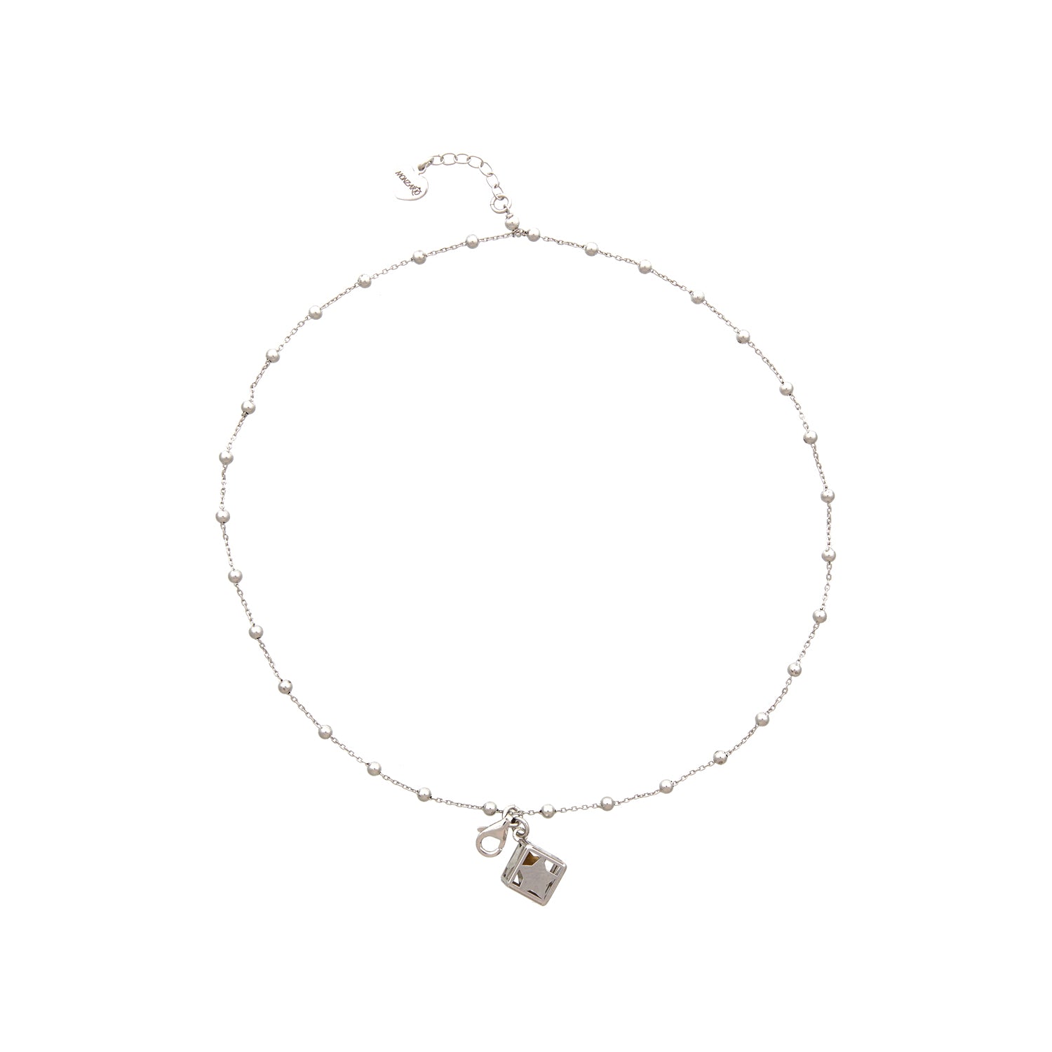 White gold bracelet with charm