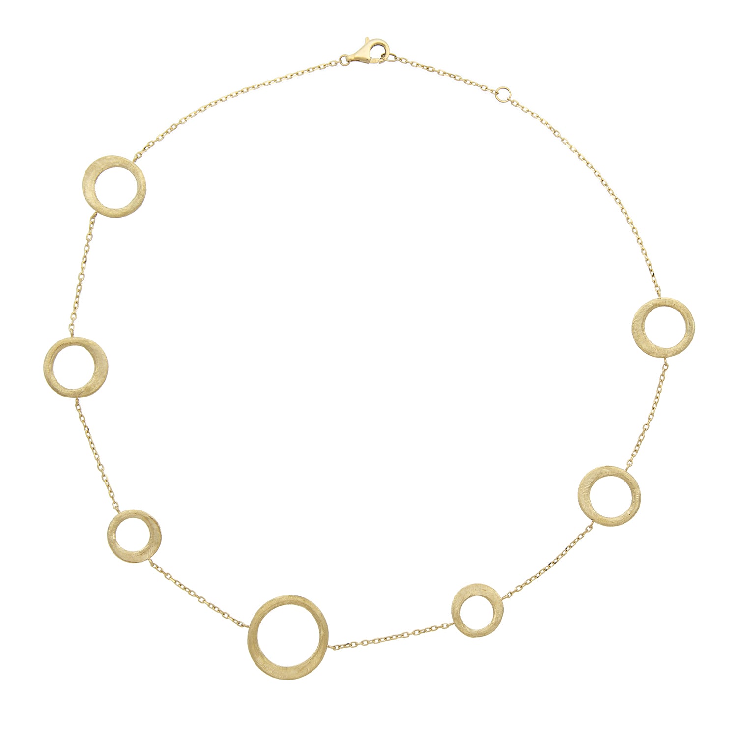 Yellow gold matted necklace