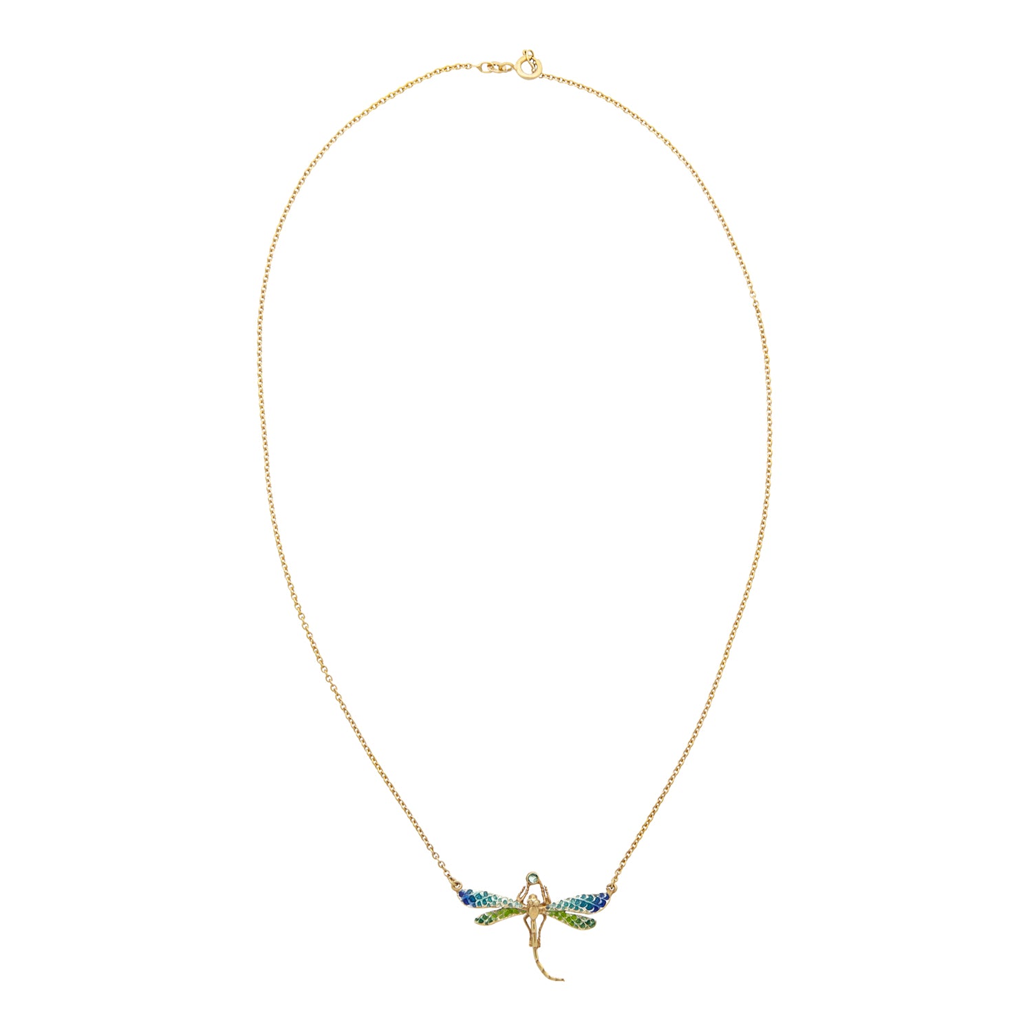 Halskette aus Roségold mit Libelle