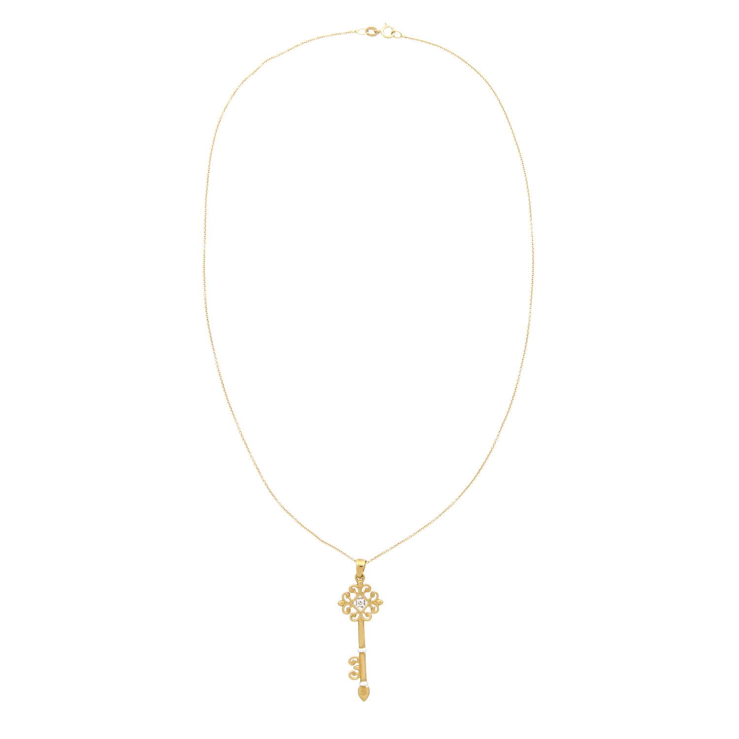 YELLOW GOLD NECKLACE WITH KEY