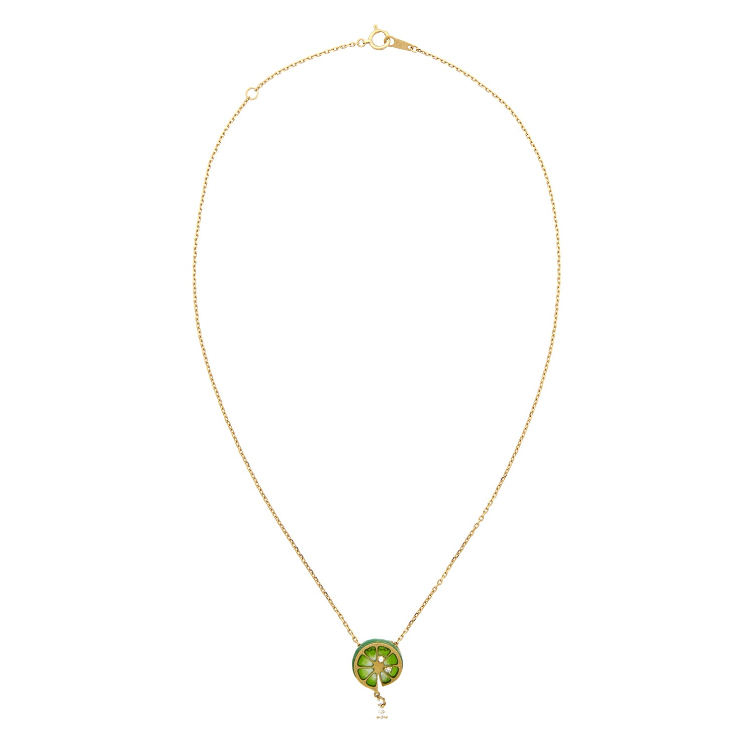 ROSE GOLD NECKLACE WITH Lime