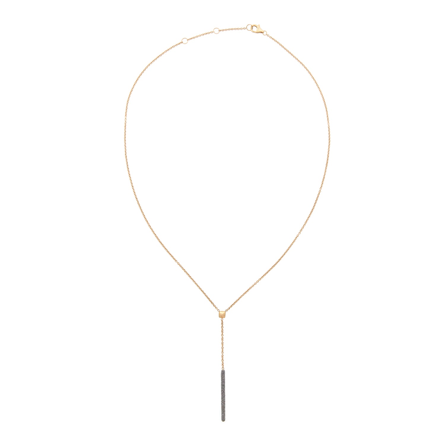 ROSE GOLD Y-NECKLACE WITH BAR