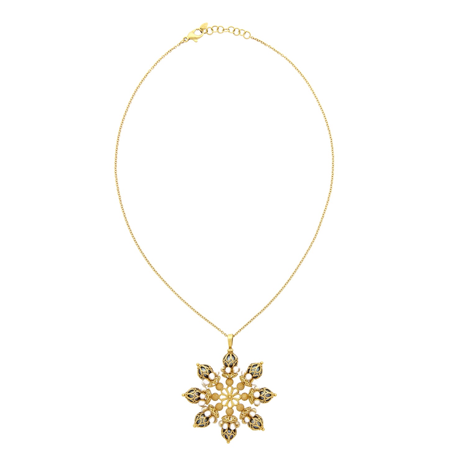 YELLOW GOLD NECKLACE WITH STAR SHAPE PENDANT