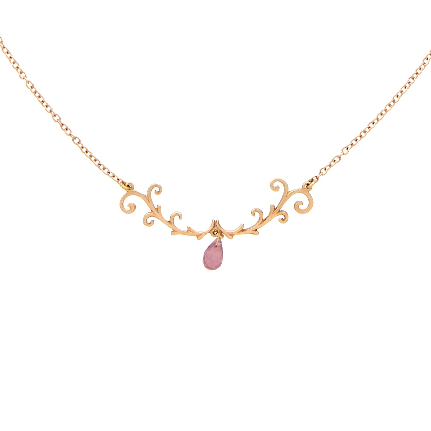 ROSE GOLD NECKLACE WITH TOURMALINE