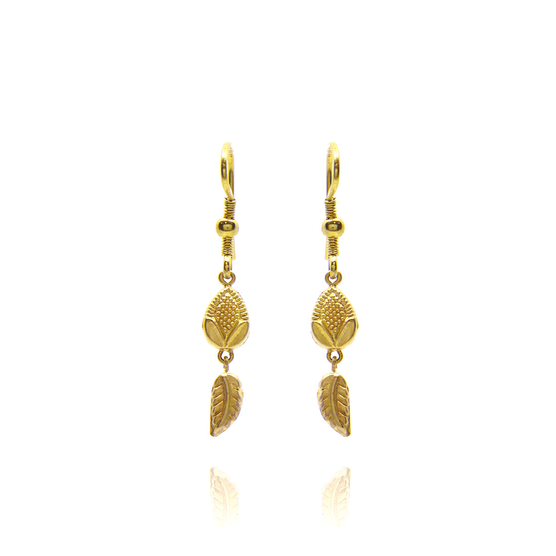 Ohrringe aus 18 Karat Gold mit Federn