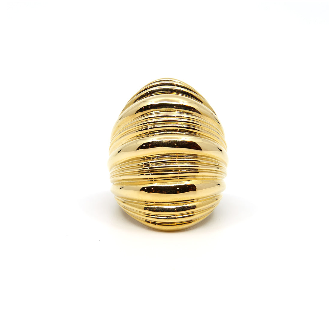 Yellow gold solid ring