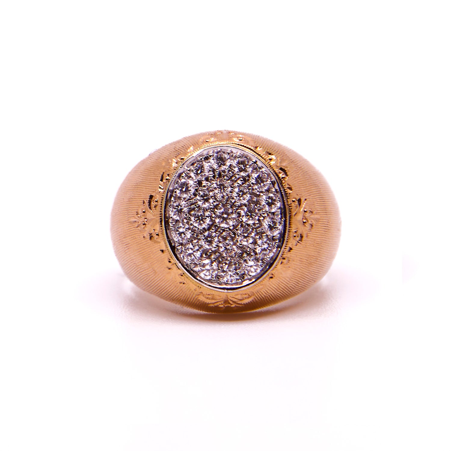 Roségoldener Pinky-Ring mit Diamant im Brillantschliff