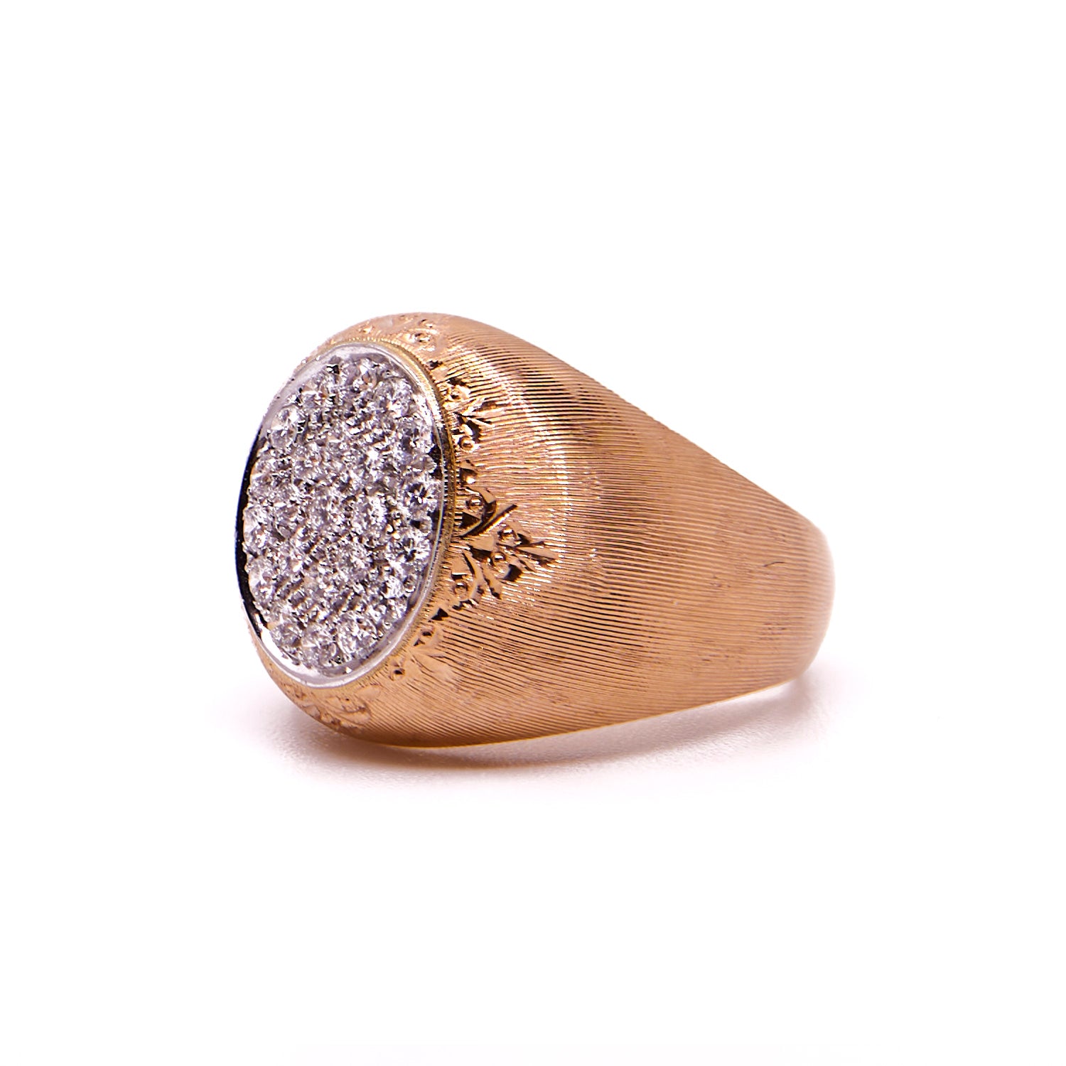 Roségoldener Pinky-Ring mit Diamant im Brillantschliff