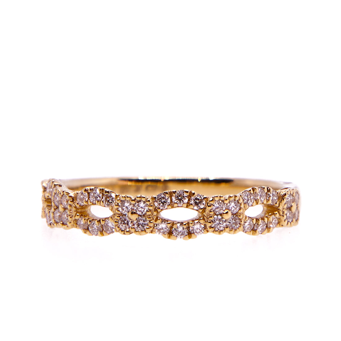 Bandring aus 18 Karat Gelbgold mit Diamant