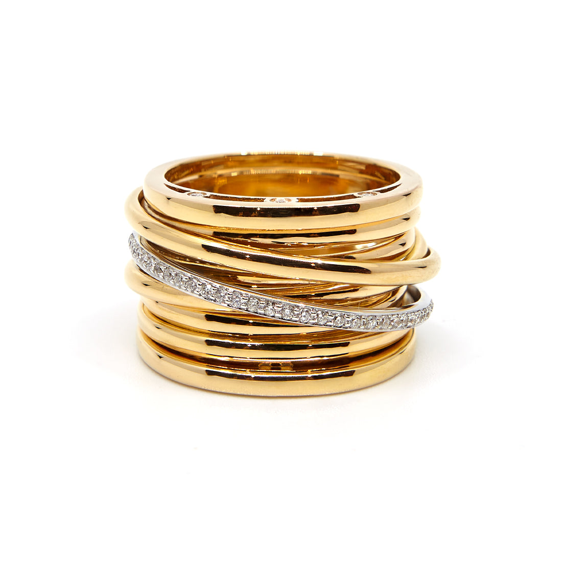 Rose gold ring with diamond ''Serenata''