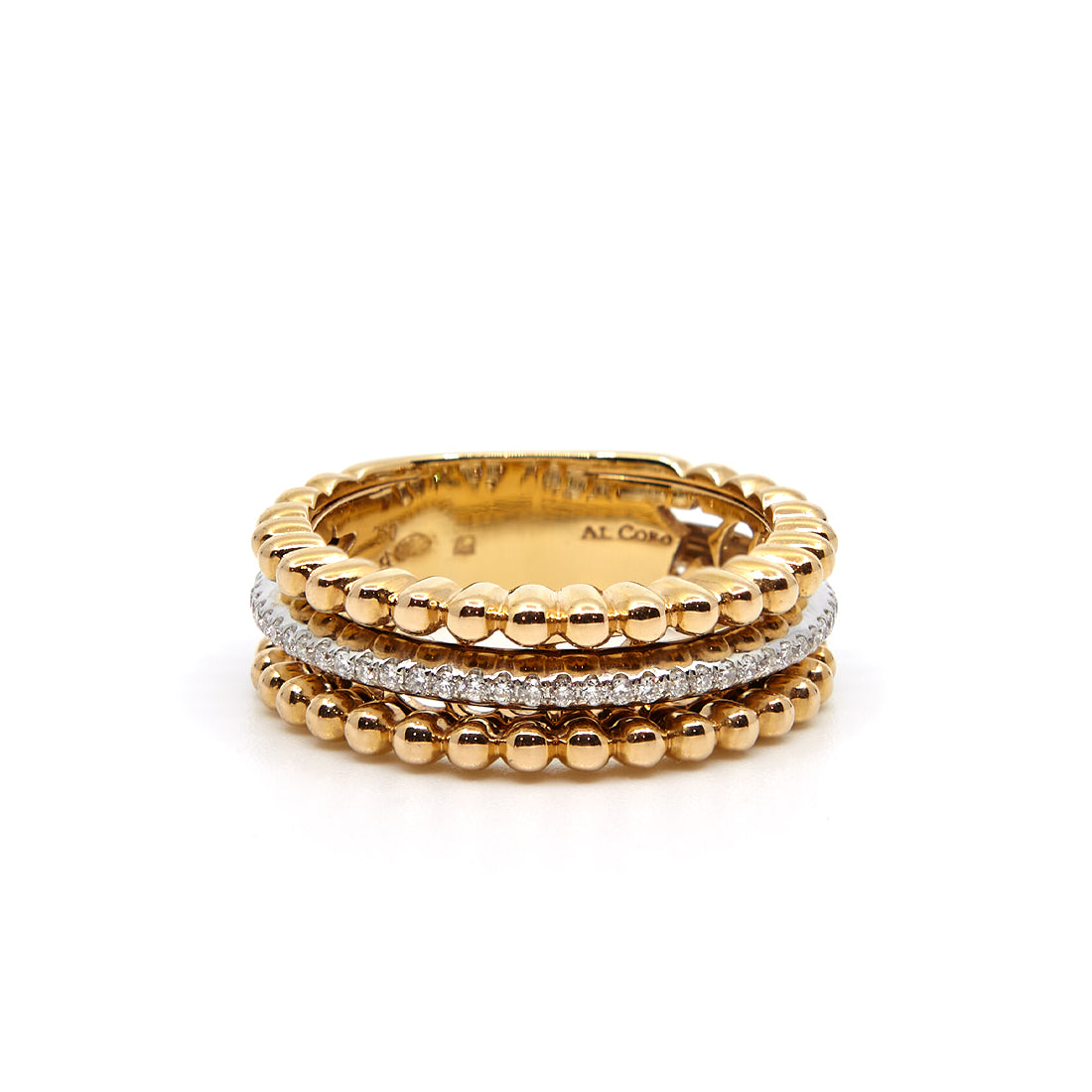 Yellow gold ring with diamond ''Palladio''