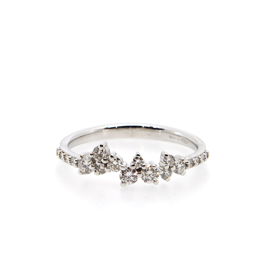 White gold ring with diamond