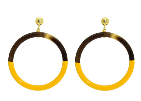 Yellow Horn Hoops "Miccy's"